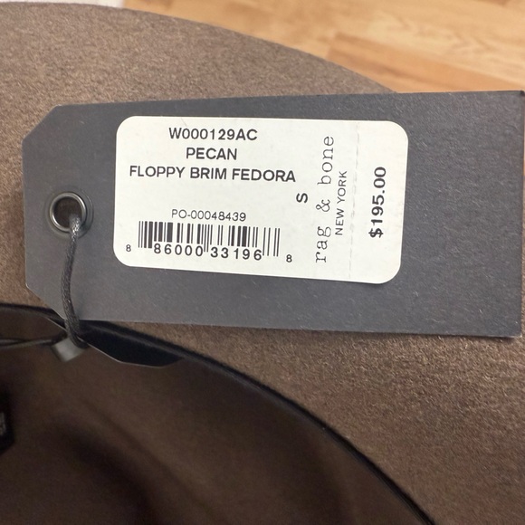 NWT rag & bone 100% Wool Floppy Brim Fedora Hat in Pecan Size Small - Picture 9 of 9